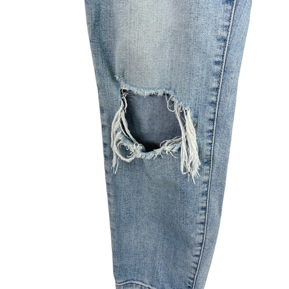 Willow + Root Womens High Rise Mom Fit Jeans Size 26 Distressed Light Wash Denim - Picture 4 of 11